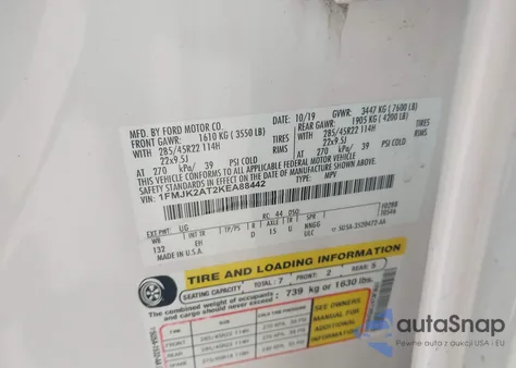 2019 Ford Expedition Max Limited z USA, uszkodzony, nr VIN 1FMJK2AT2KEA88442